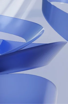 Abstract blue curved surfaces